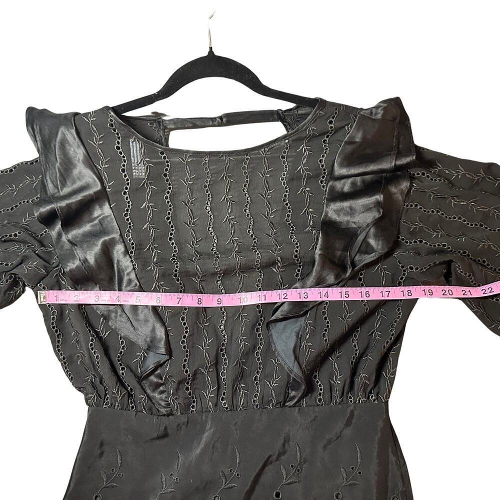 Free People Mackenzie Mini Dress - Black Eyelet + Open Back - Size 8 β NWT π₯β¨ - Picture 10 of 12